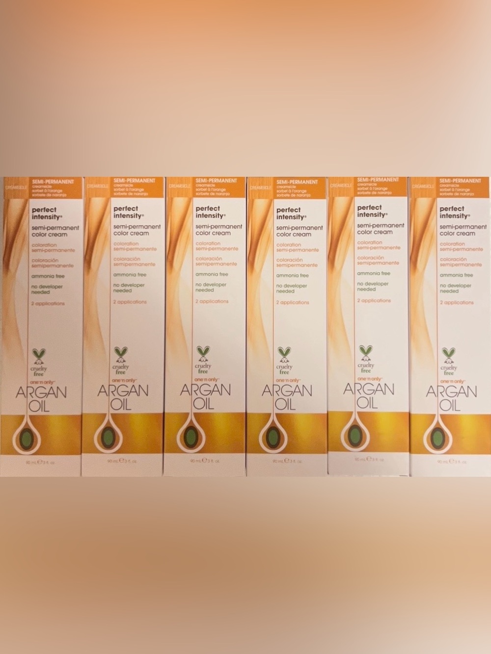 6 One N Only Argan Oil Perfect Intensity Semi-Permanent Color Cream -Creamsicle